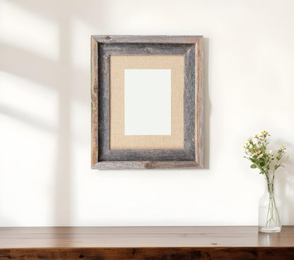 11X14 Rustic Burlap Picture Frame With Plexiglass