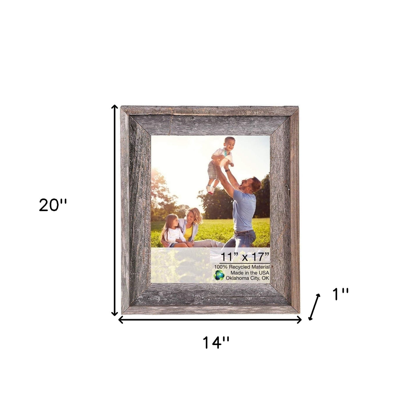 11X17 Natural Weathered Grey Picture Frame