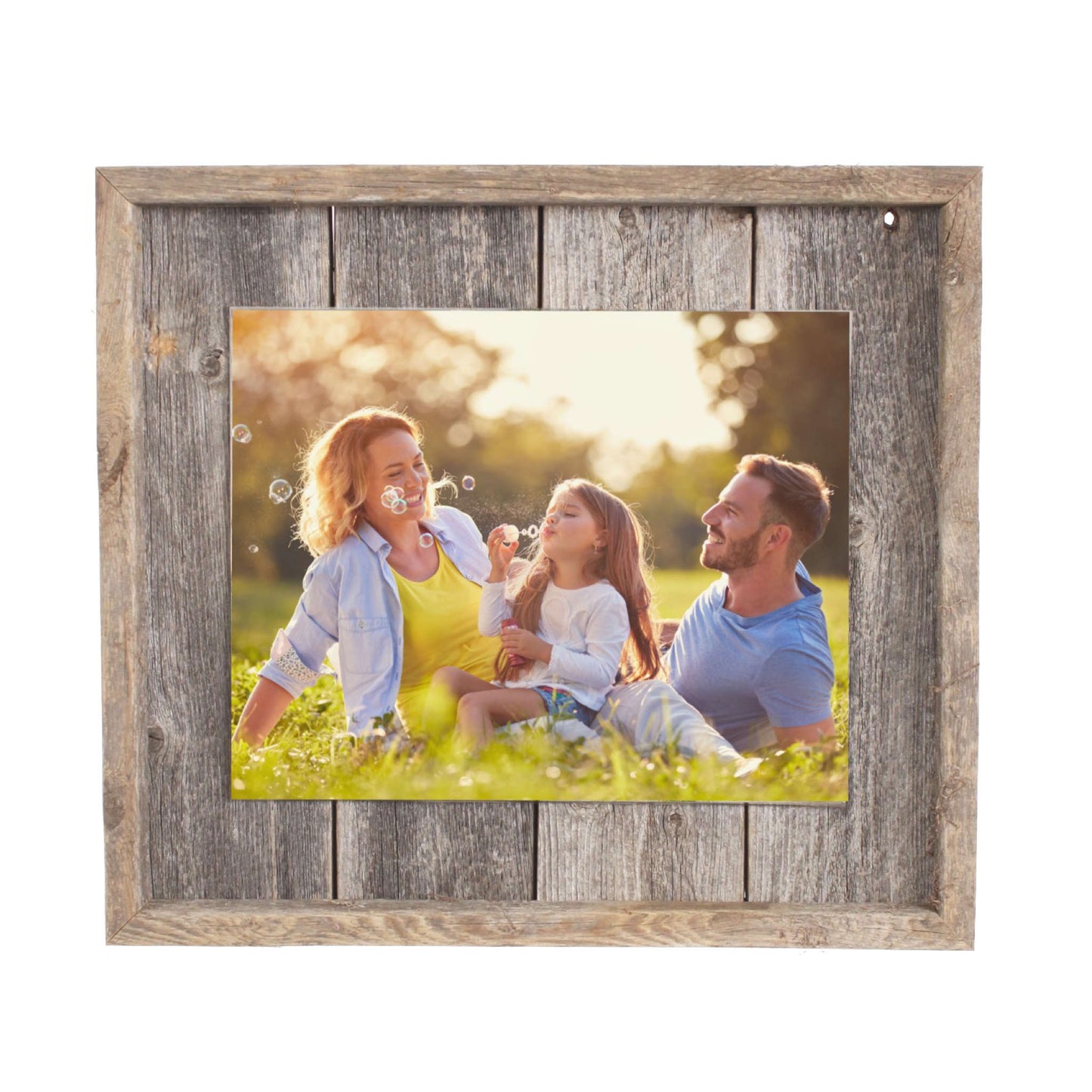 11"X14" Rustic Weathered Gray Picture Frame With Plexiglass Holder