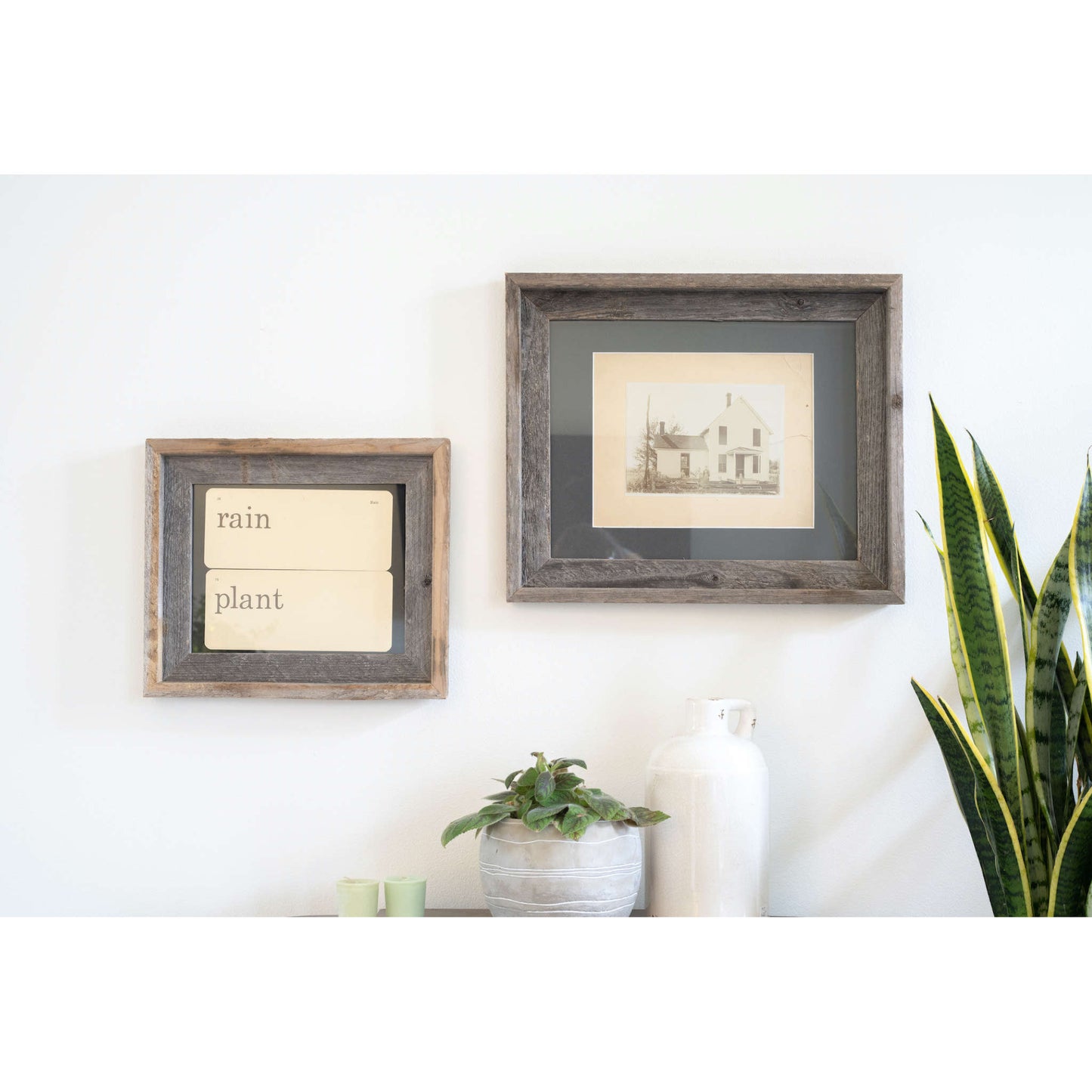 16X20 Rustic Cinder Picture Frame With Plexiglass Holder