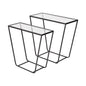 10" Clear Glass Frame Console Table