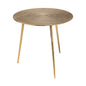 21" Gold Metal Round End Table