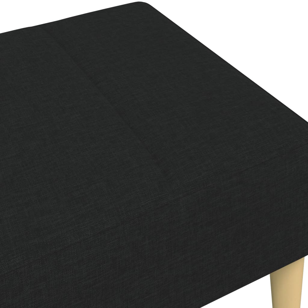 Footstool Black 30.3"x21.7"x12.2" Fabric