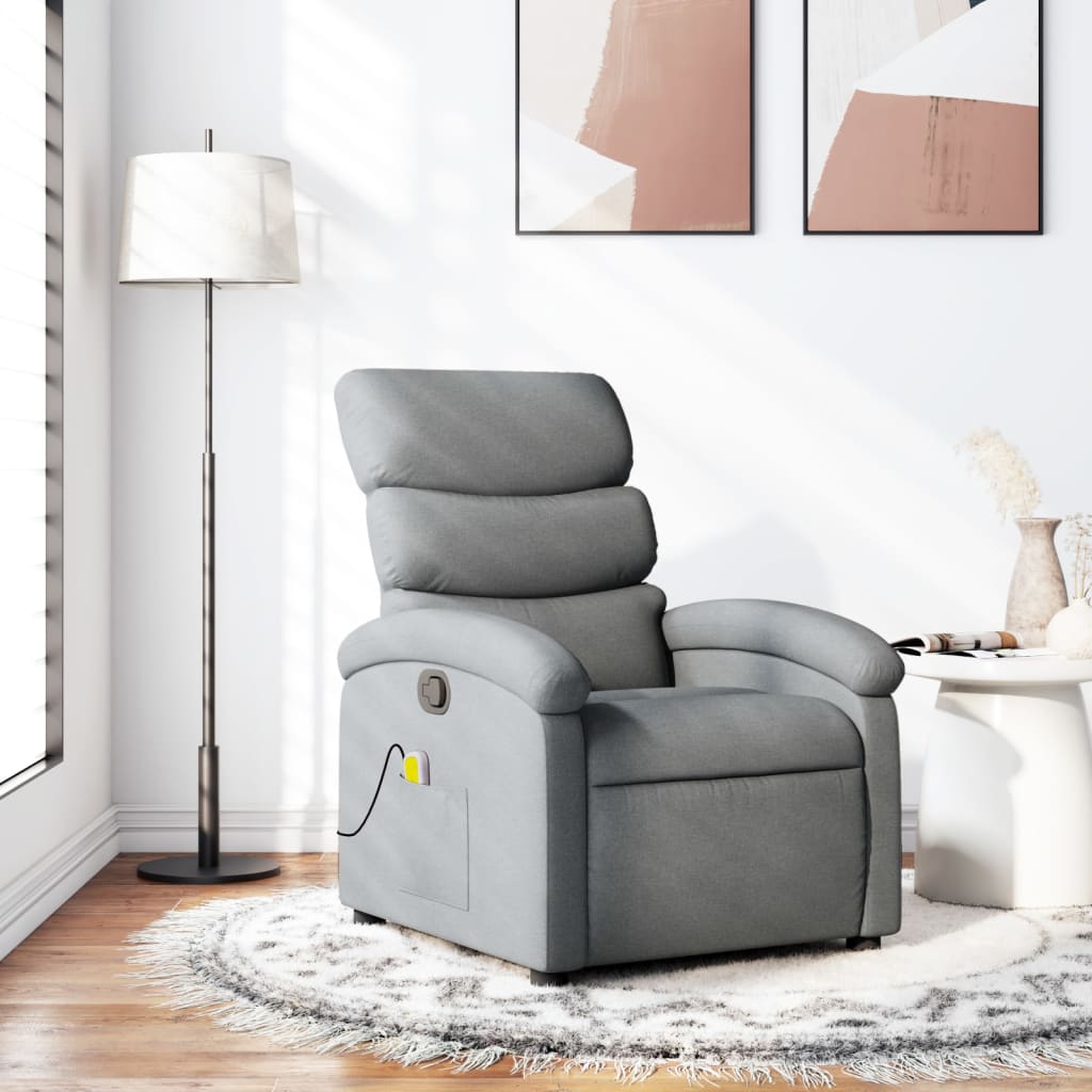 Recliner Chair Dark Gray Fabric