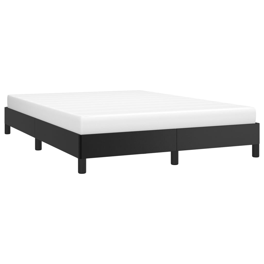 Bed Frame without Mattress Black 59.8"x79.9" Queen Faux Leather