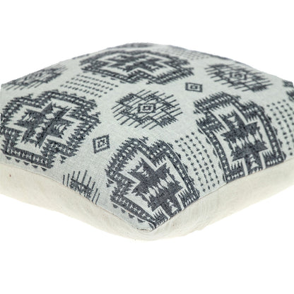 Gray Aztec Design Throw Pillow