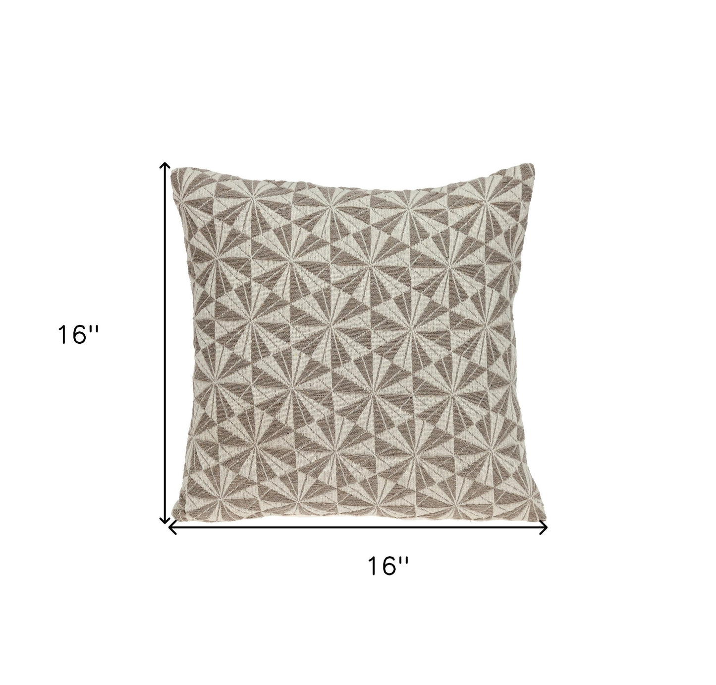 Pale Brown Pinwheels Throw Pillow