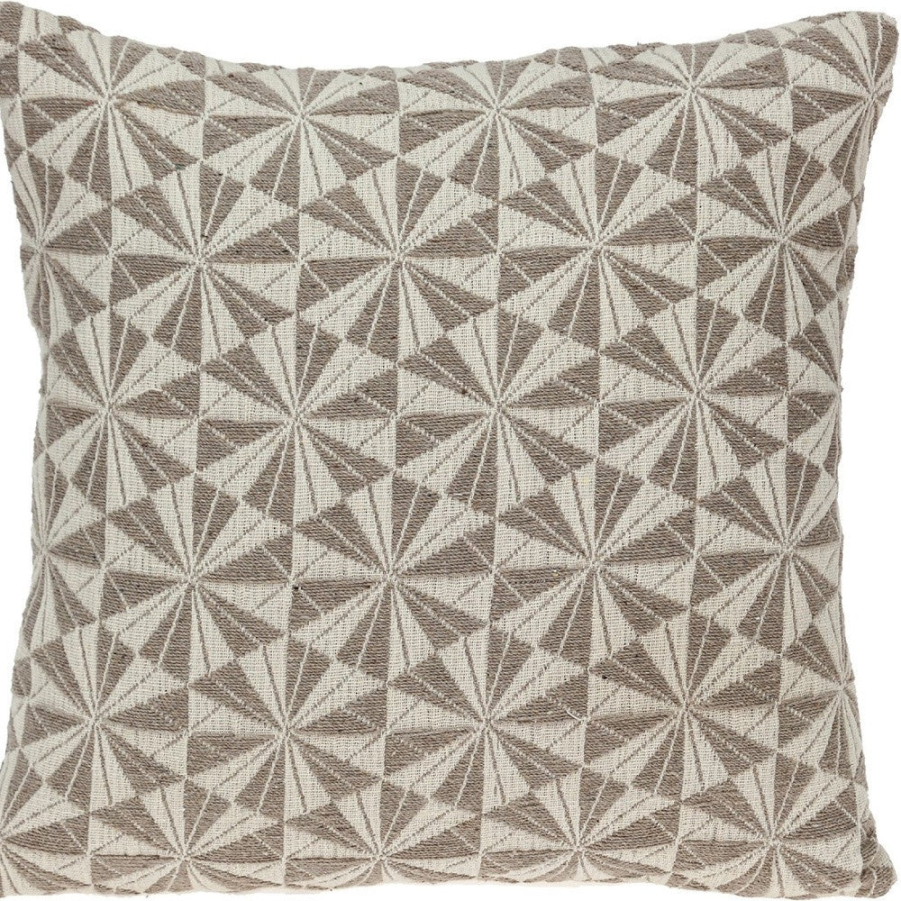 Pale Brown Pinwheels Throw Pillow