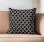 16" Charcoal Cotton Throw Pillow