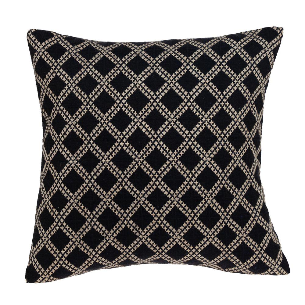 16" Charcoal Cotton Throw Pillow