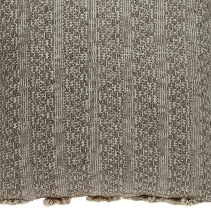 Neutral Sand Woven Throw Pillow