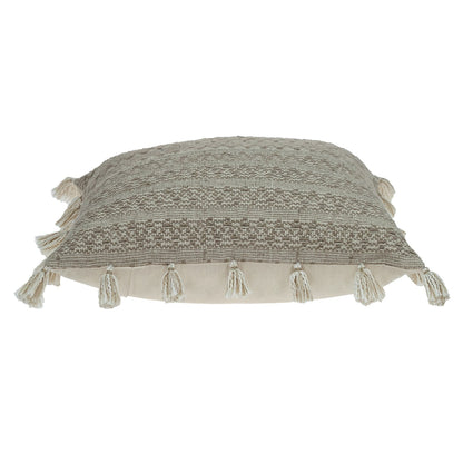 Neutral Sand Woven Throw Pillow