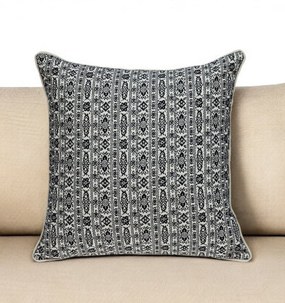 Black And White Vintage Design Throw Pillow