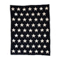 Navy Blue And White Stars Knitted Baby Blanket