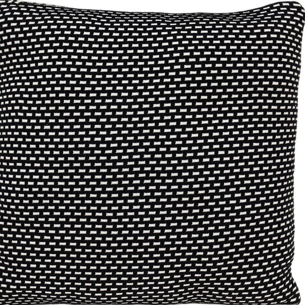 Super Black And White Check Throw Pillow