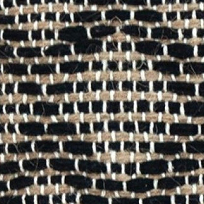 Black And Sand Woven Decorative Pillow