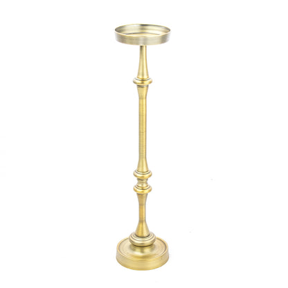 26" Brushed Gold Drink Size Round End Table