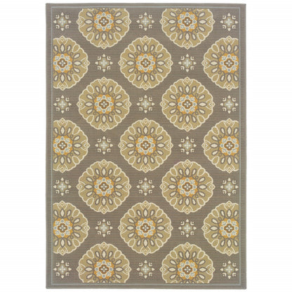 Gray Moroccan Indoor Outdoor Area Rug