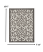 5' X 8' Gray Floral Indoor Outdoor Area Rug