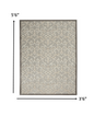 3' X 4' Gray And Ivory Floral Indoor Outdoor Area Rug