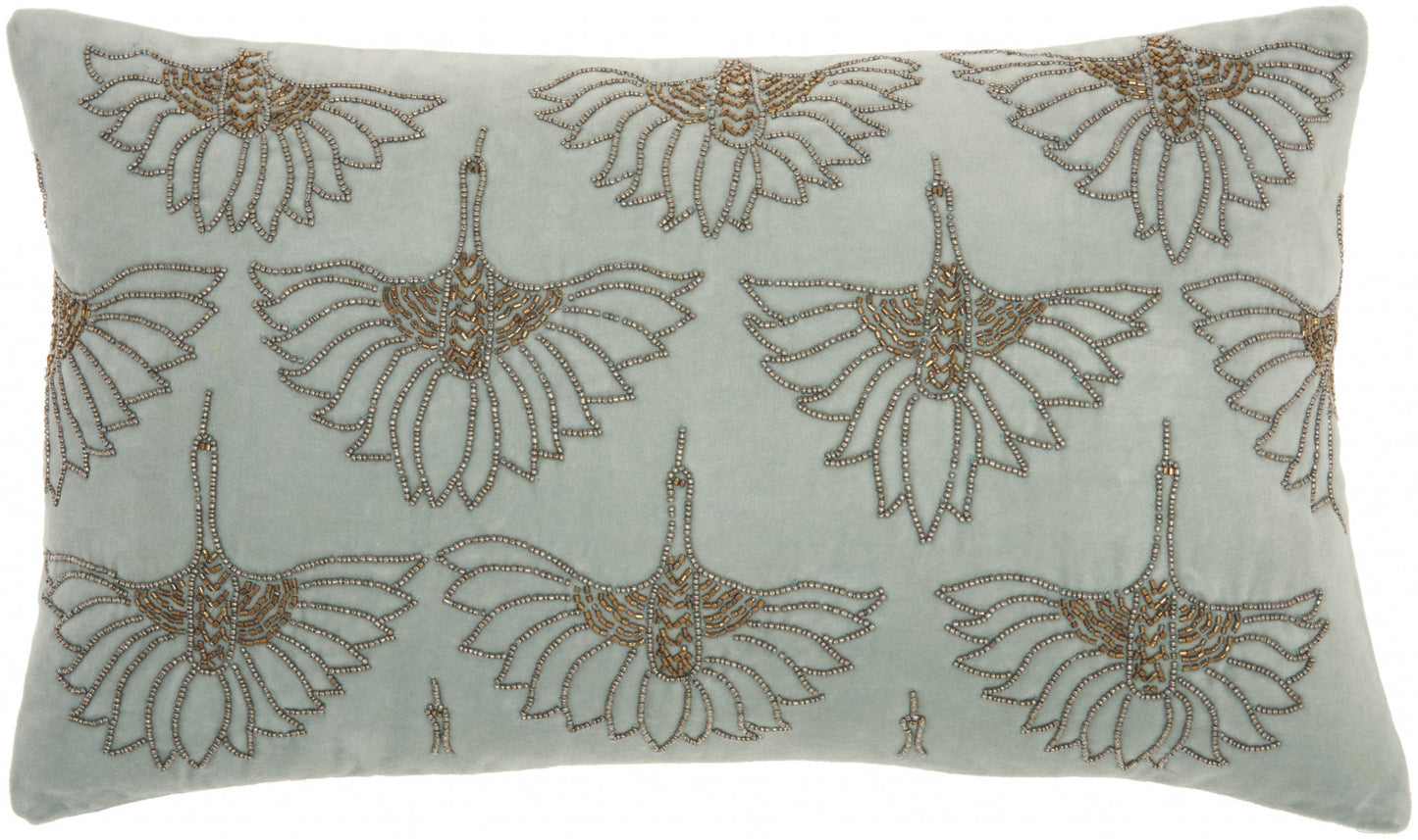 Brilliant Celadon Blue Lumbar Pillow