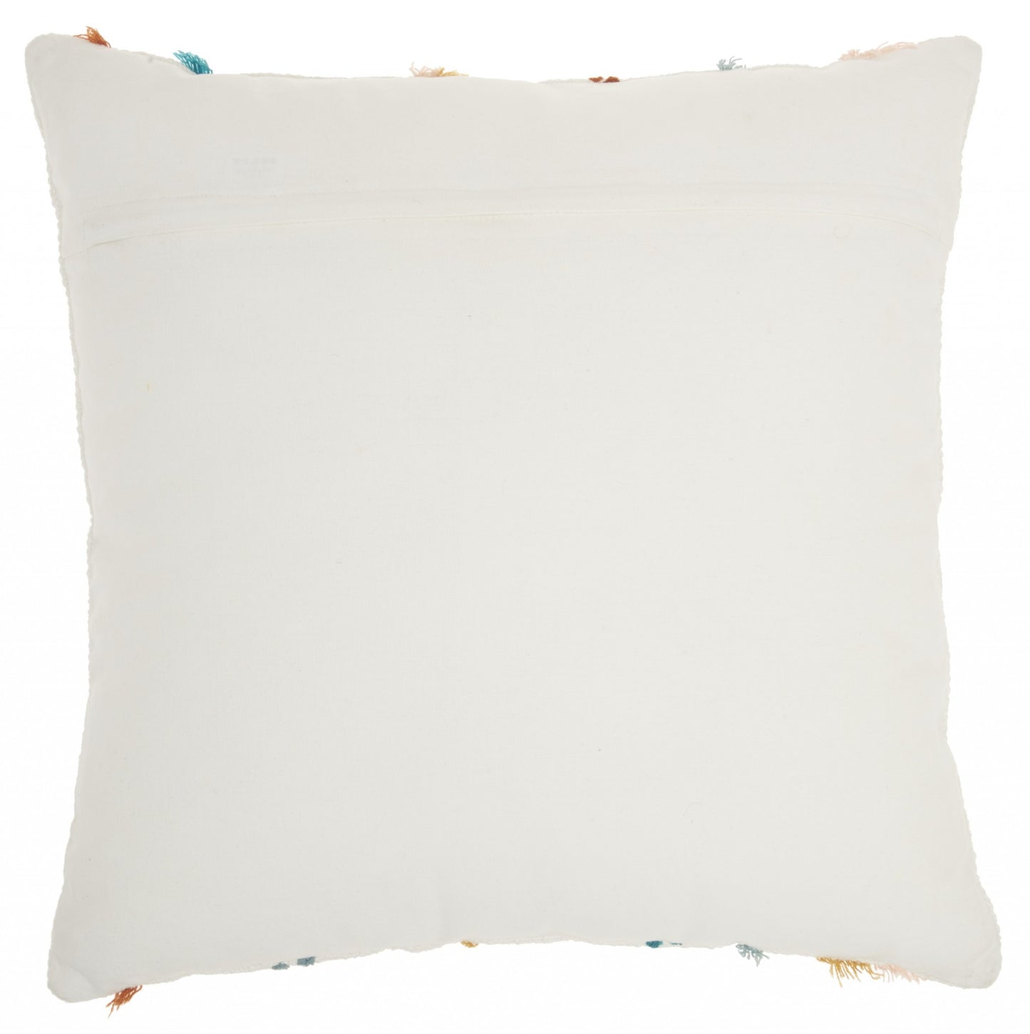 Multicolor Embroidered Stripe Throw Pillow