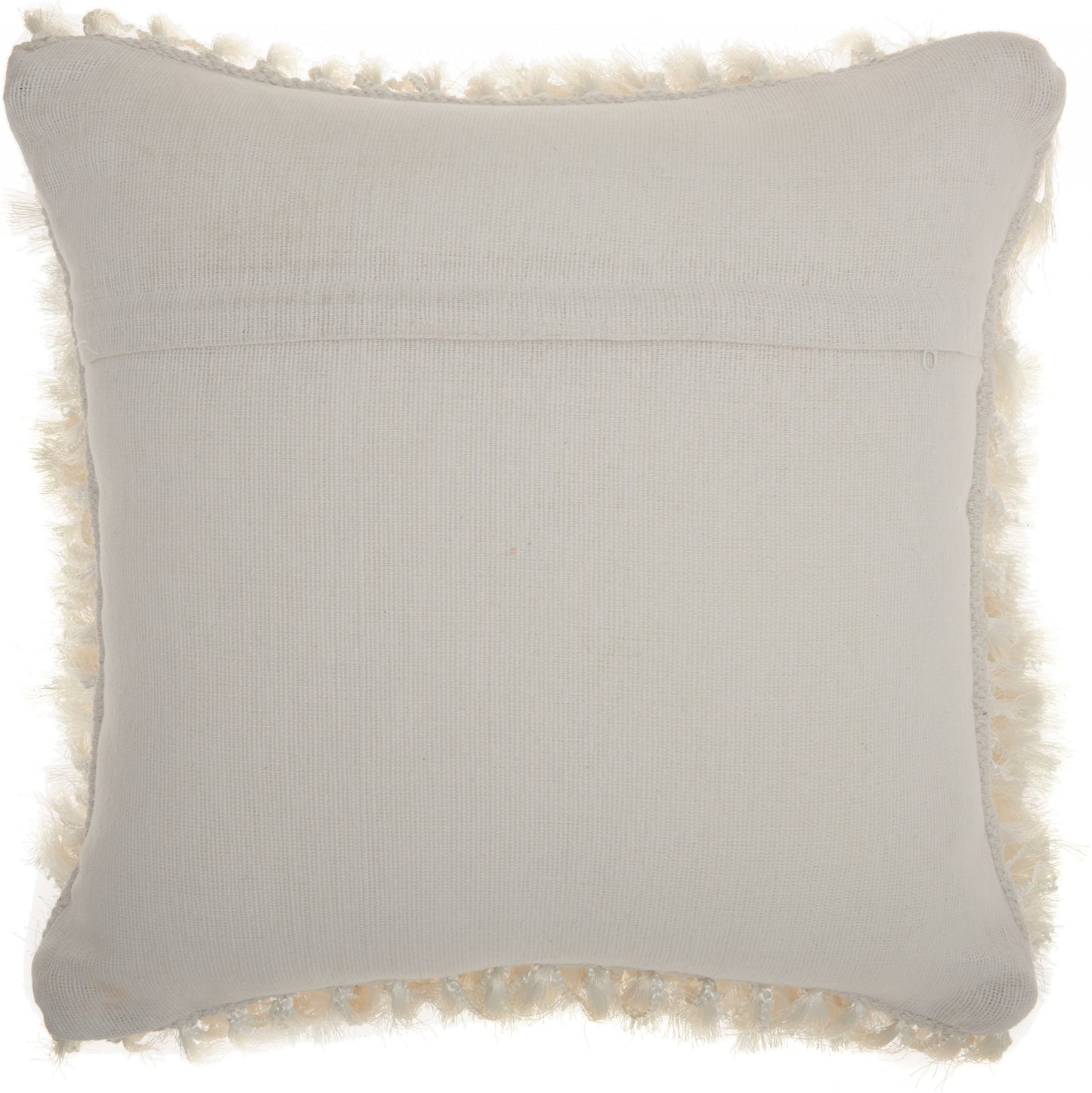 Soft White Shag Accent Pillow