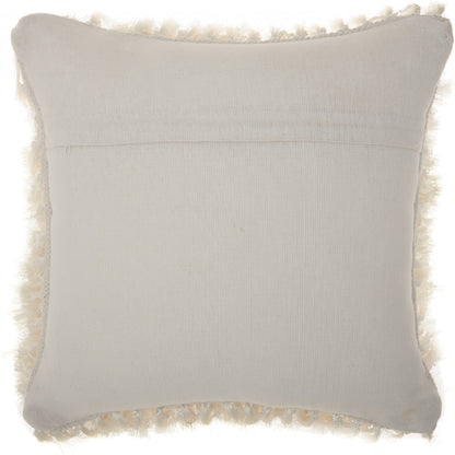 Soft White Shag Accent Pillow