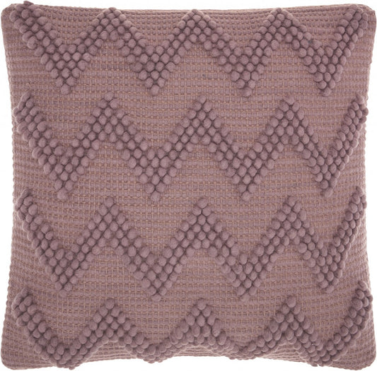 Boho Pale Purple Textural Chevron Throw Pillow