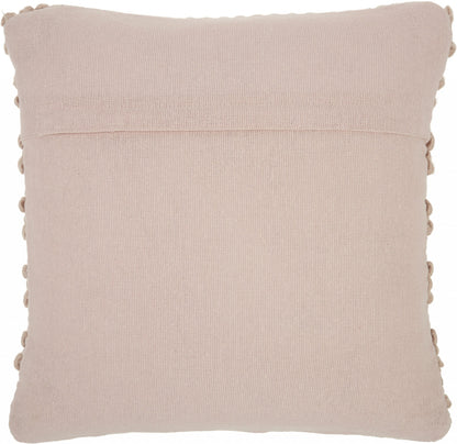 Xl Rose Pink Pom-Pom Detailed Throw Pillow