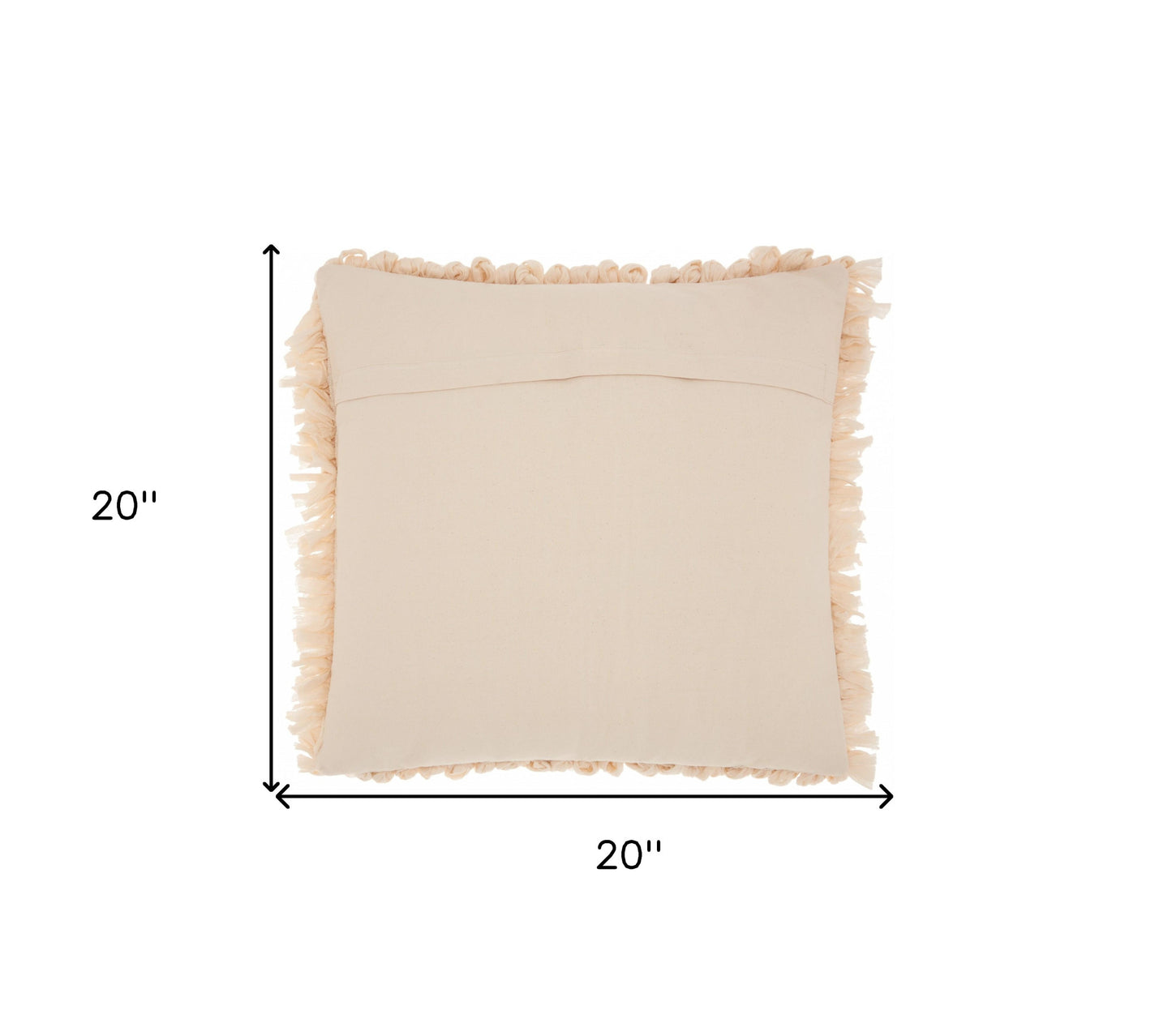 Loose Luscious Shag Beige Throw Pillow