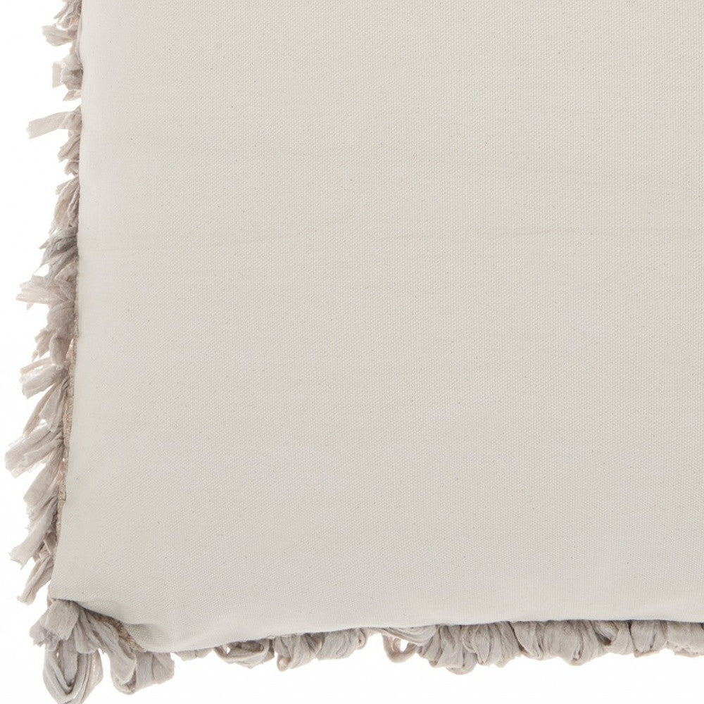 Loose Luscious Shag Taupe Throw Pillow