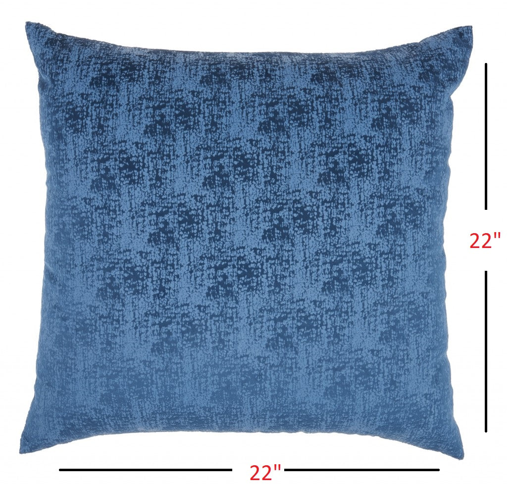 22" Navy Blue Abstract Throw Pillow