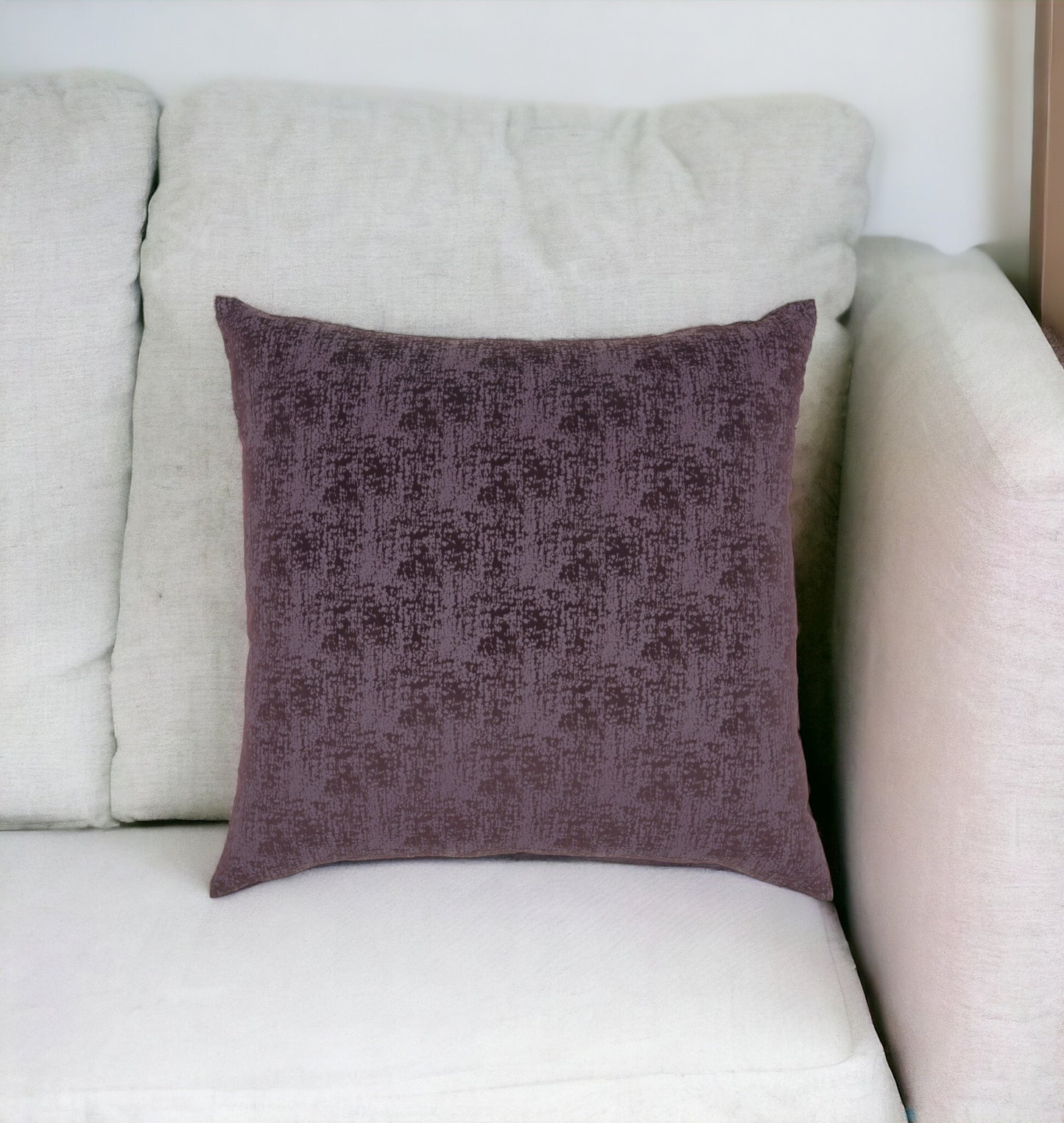 22" Plum Abstract Throw Pillow