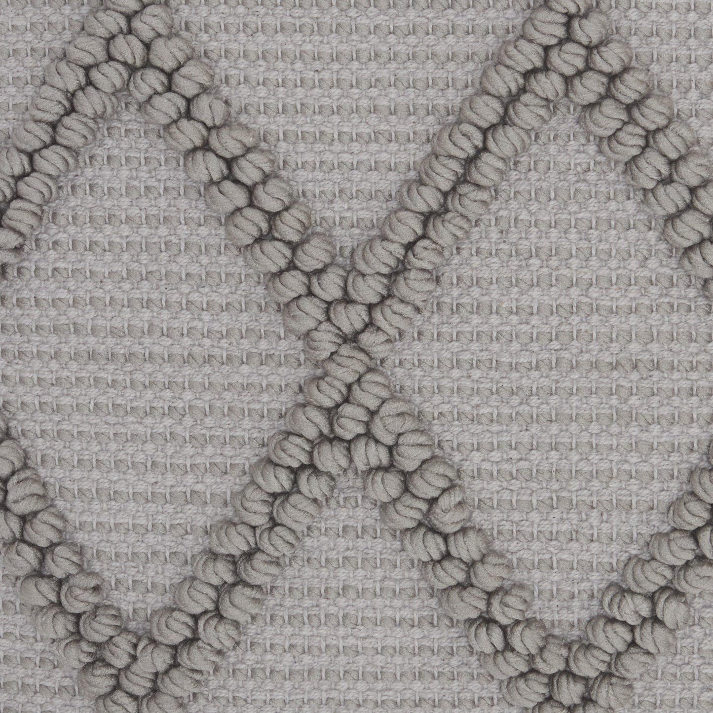 Light Gray Textured Lattice Throw Pillow