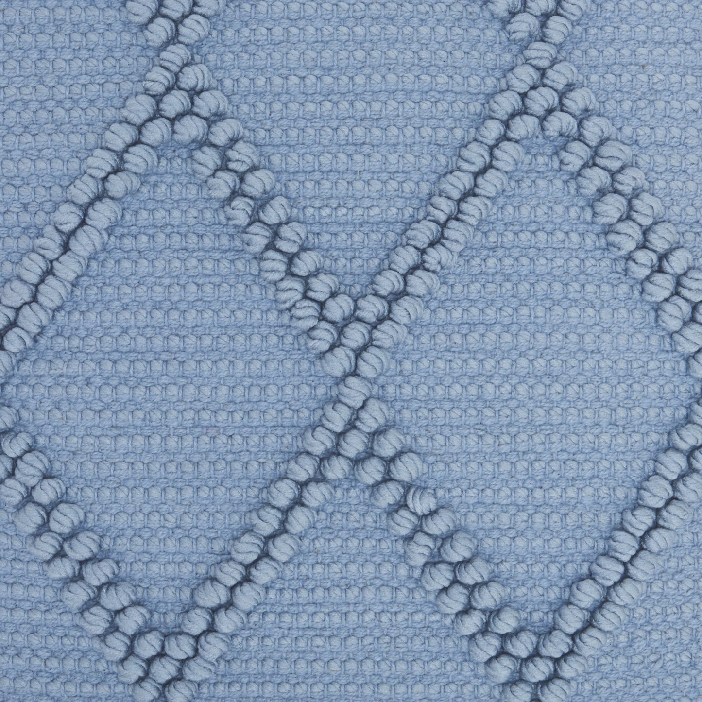 Soft Blue Textured Lattice Throw Pillow