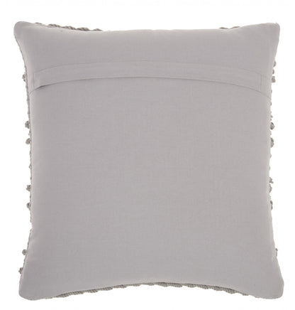 Light Gray Textured Dots And Stripes Throw Pillow