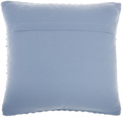 Soft Blue Textured Dots And Stripes Throw Pillow