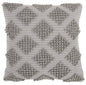 Light Gray Textured Diamonds Throw Pillow