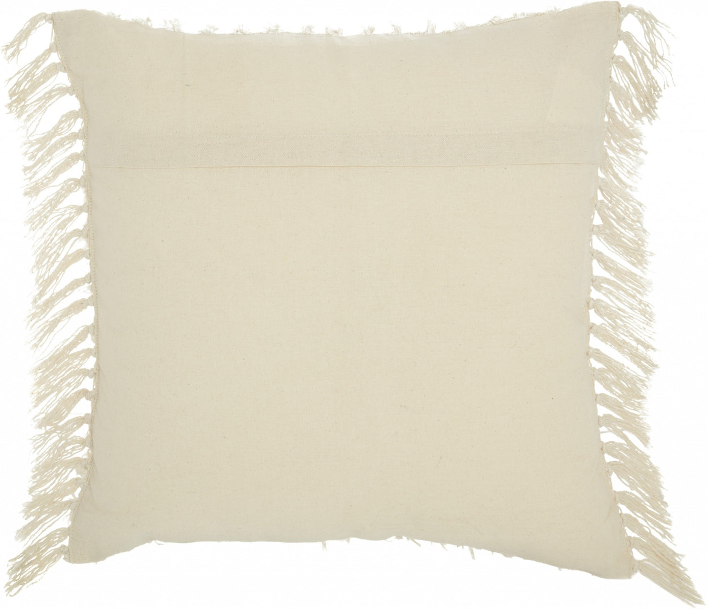 Tassel Detailed White Throw Pillow