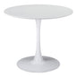 35" Steel Pedestal Base Dining Table