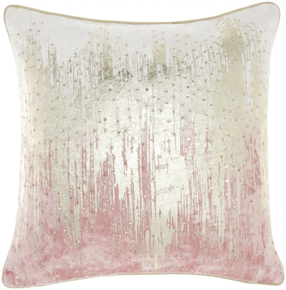 18" Pink Velvet Throw Pillow