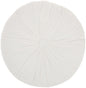 16" White Round Velvet Throw Pillow