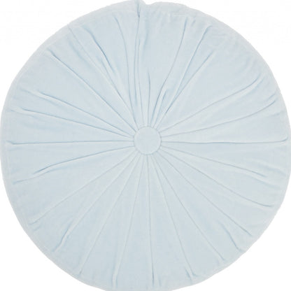 16" Periwinkle Tufted Round Throw Pillow