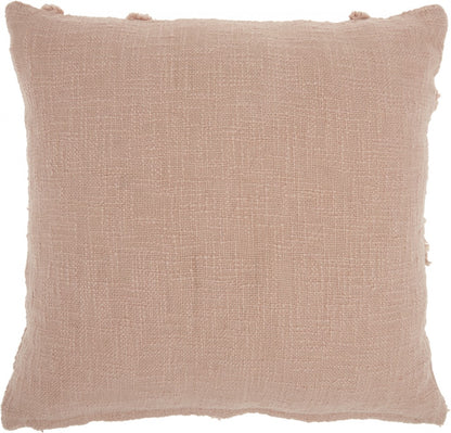 Boho Chic Blush Textured Lines Throw Pillow