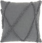 18" Gray Cotton Throw Pillow