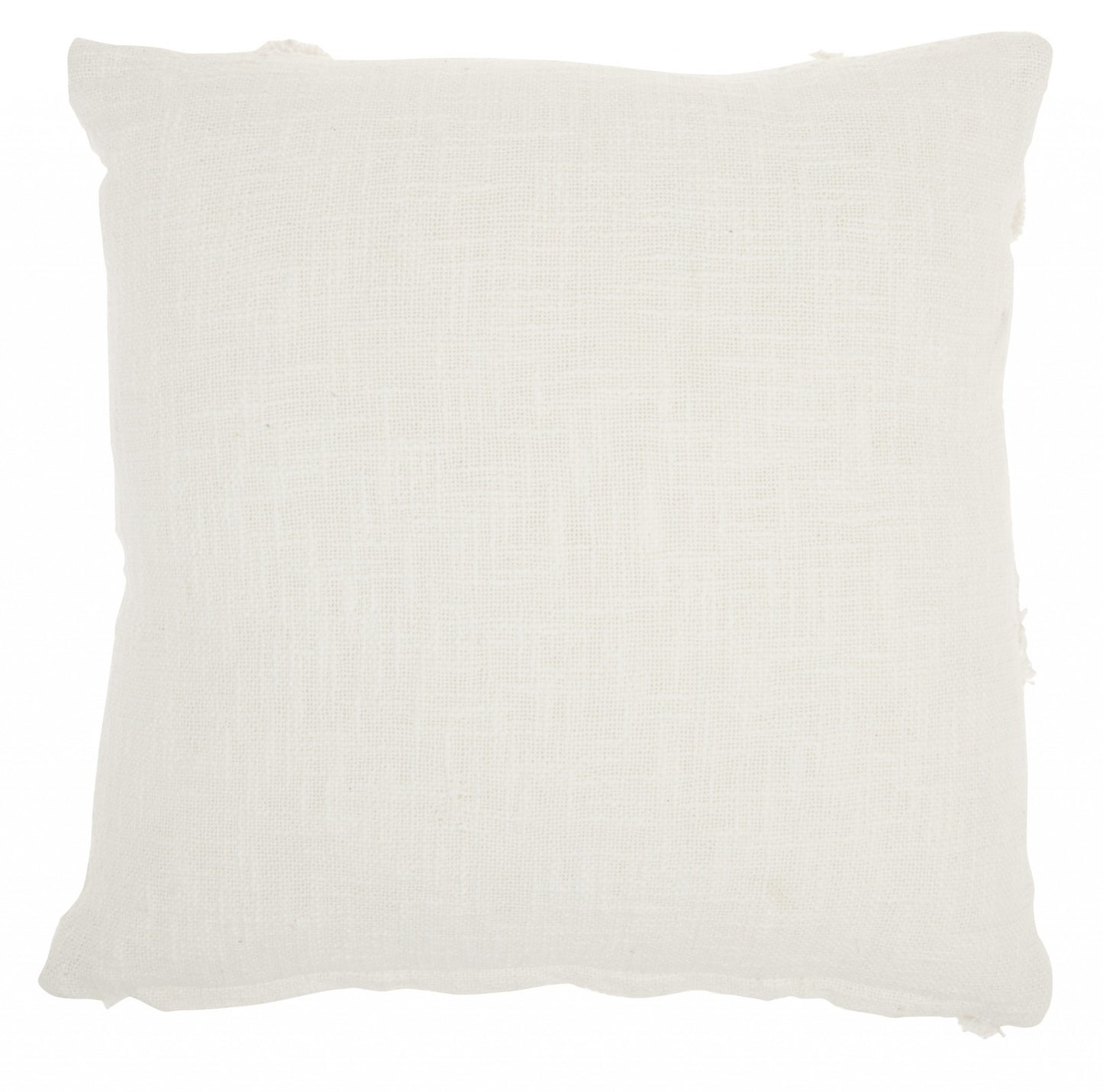 Boho Chic White Textured Lines Throw Pillow