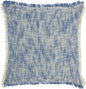 Blue And Ivory Abstract Pattern Throw Pillow