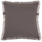 18" Charcoal Cotton Throw Pillow