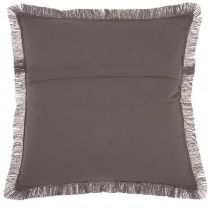 18" Charcoal Cotton Throw Pillow